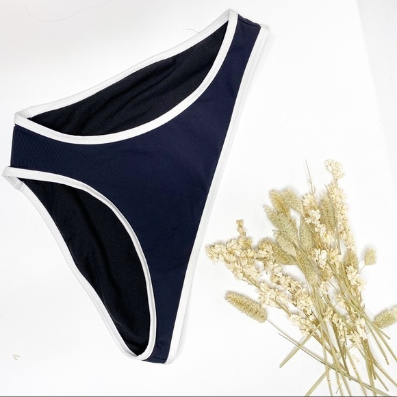 NWT Athleta Black Ribbed Bikini Bottom - Picture 9 of 10